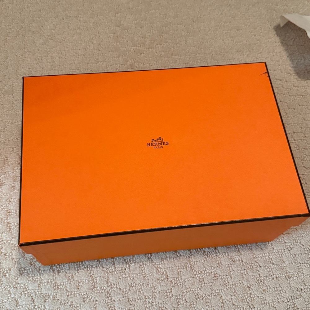 Hermès Chypre Blue Slide Sandals - Picture 4 of 5